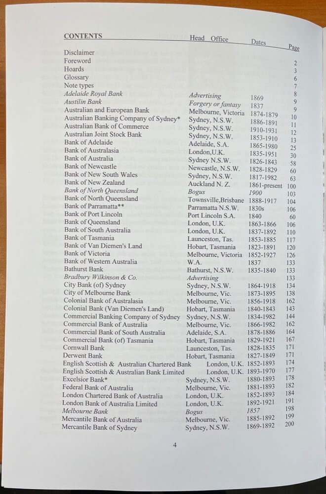 Australian Private (Pre Federation) Banknote Pedigrees Book By Mick Vort-Ronald