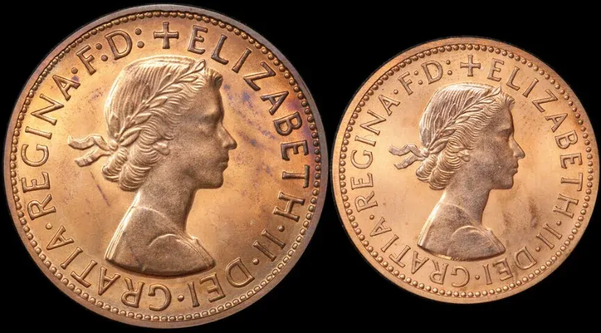 1960 Perth Proof Pair Penny and Halfpenny about FDC