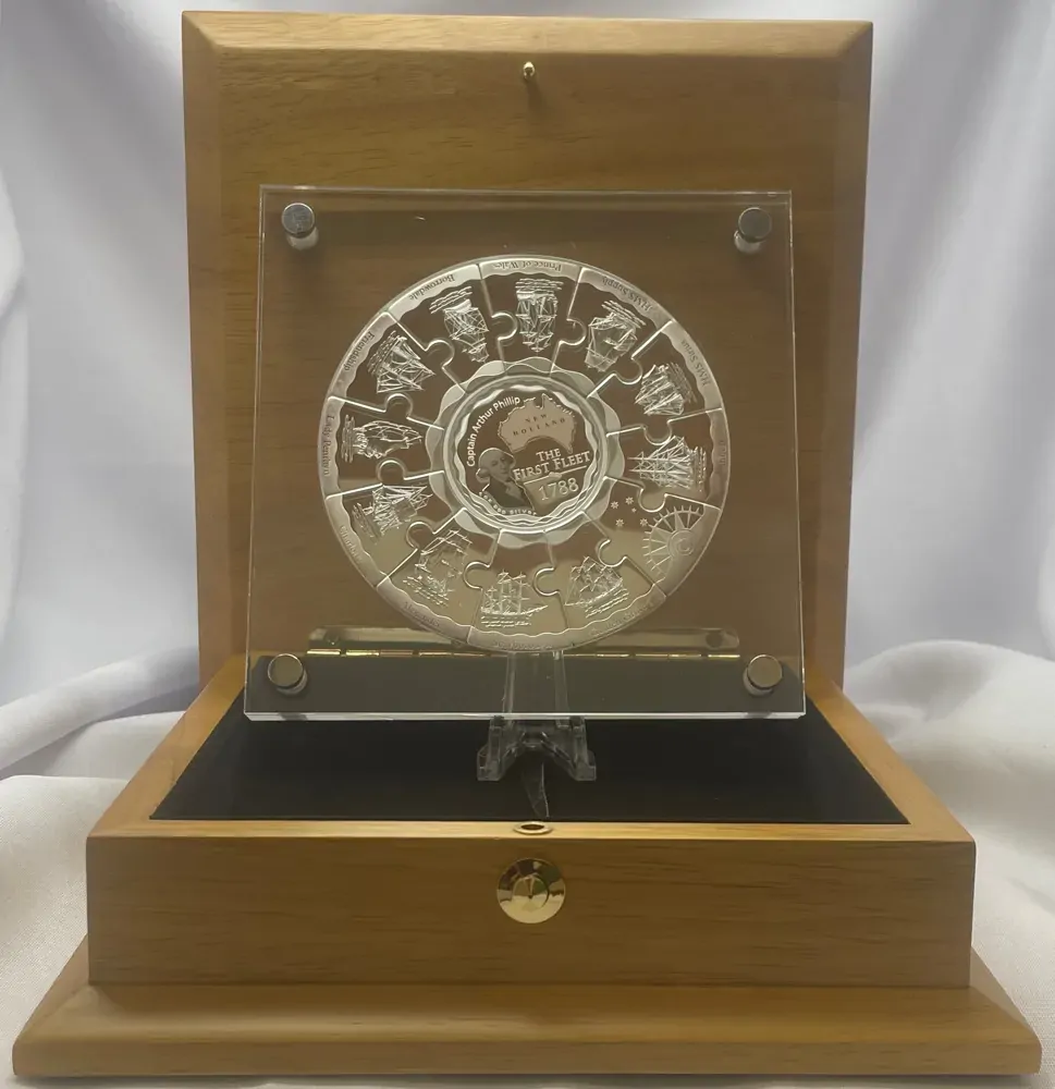 2008 Silver 1 Ounce Proof Coin And Medal Set First Fleet Jigsaw