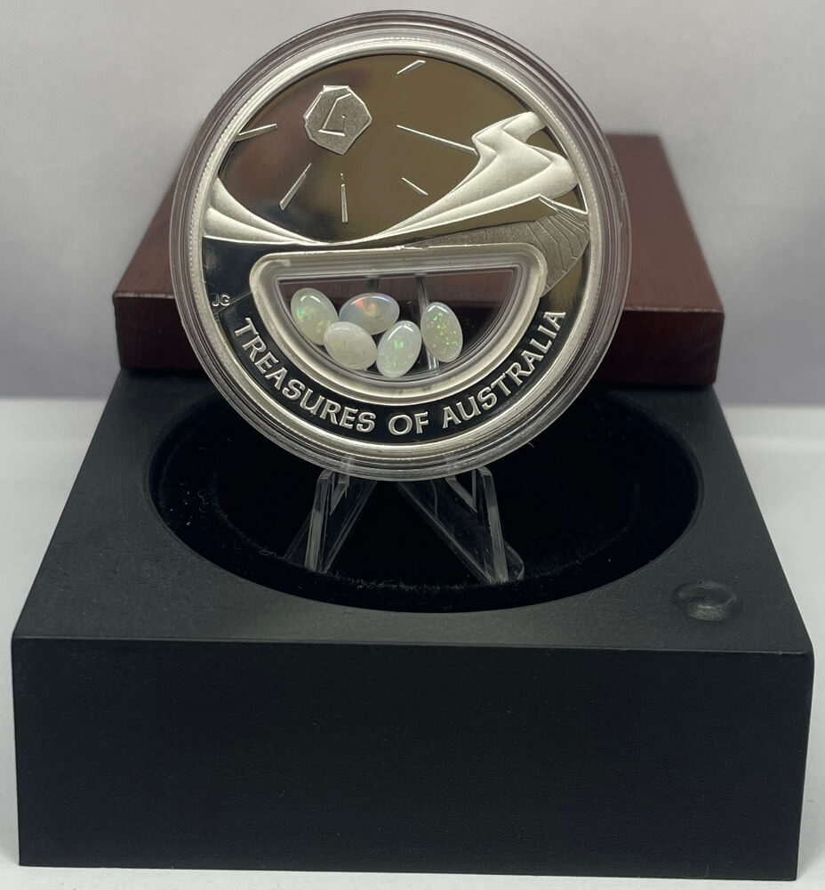 2008 Silver 1 Ounce Proof Coin Treasures Of Australia Opals