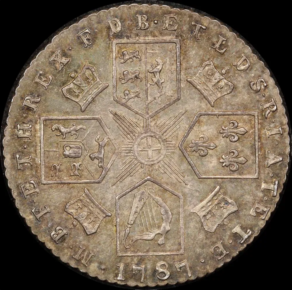 1787 Silver Sixpence George III S#3748 Uncirculated