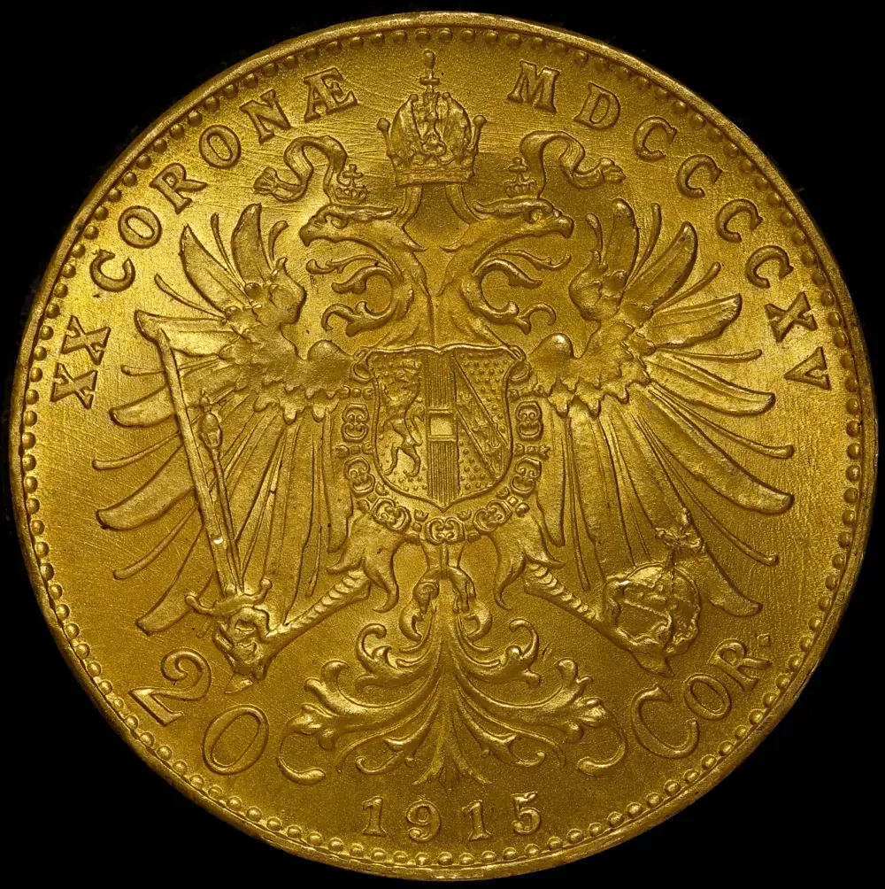 Austria 1915 Gold 20 Coronas KM#2818 Uncirculated product image