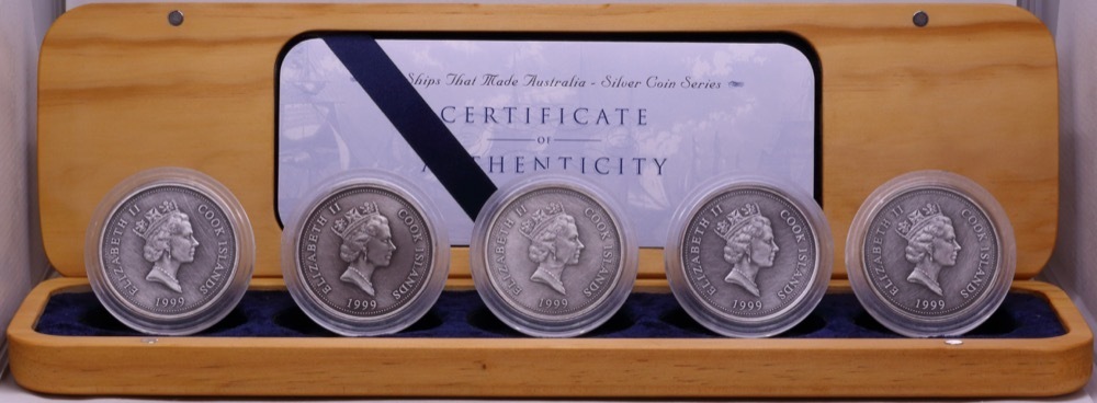 Cook Islands Silver Five Coin Set The Ships That Made Australia product image