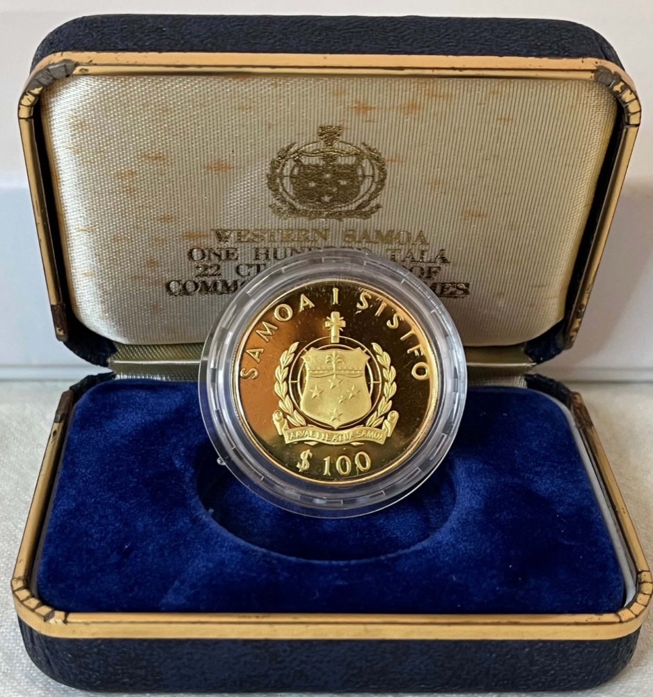 Samoa 1978 Gold 100 Tala Commonwealth Games - Runners KM#31 product image