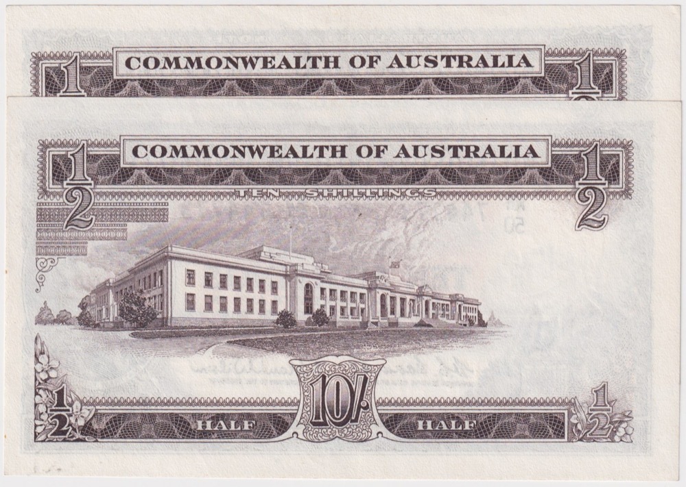 1961 Ten Shilling Consecutive Pair Coombs/Wilson R17 Extremely Fine product image