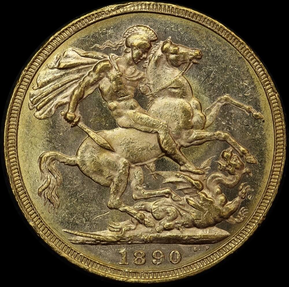 1890 Melbourne Jubilee Head Sovereign good EF