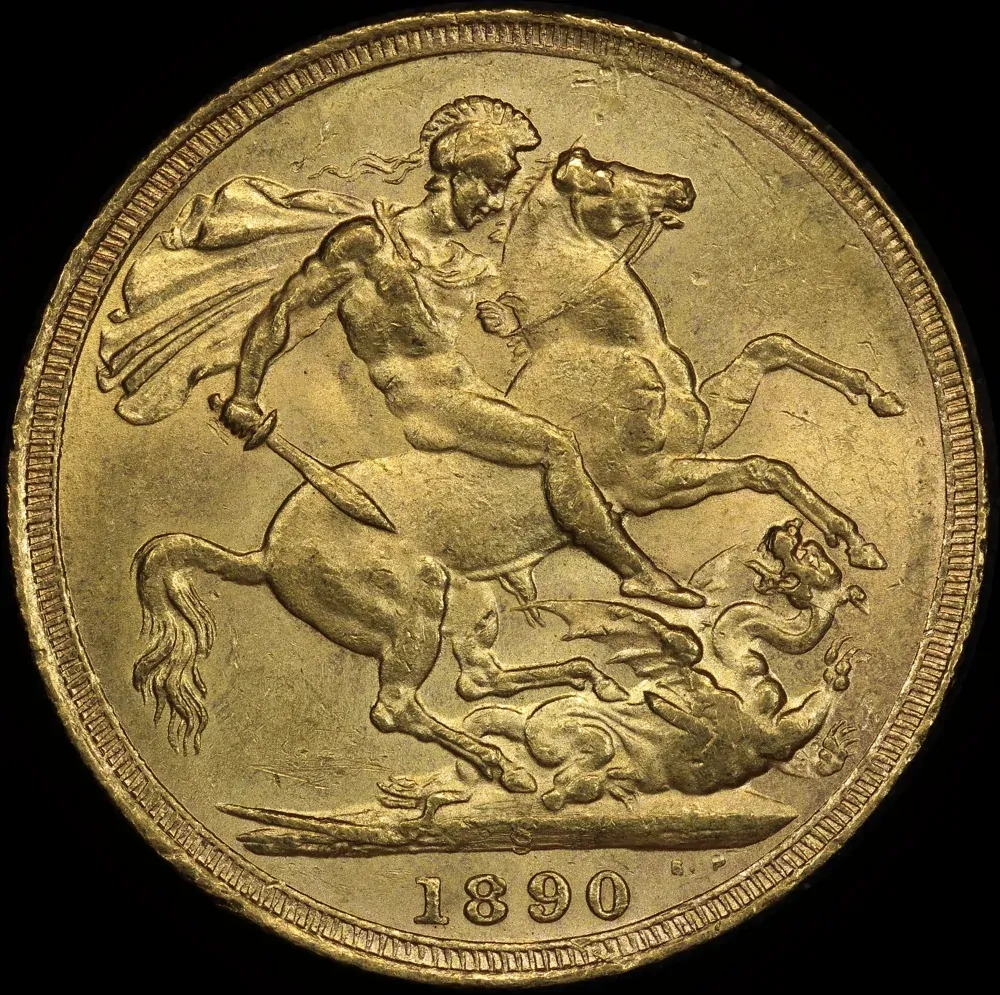 1890 Sydney Jubilee Head Sovereign good EF