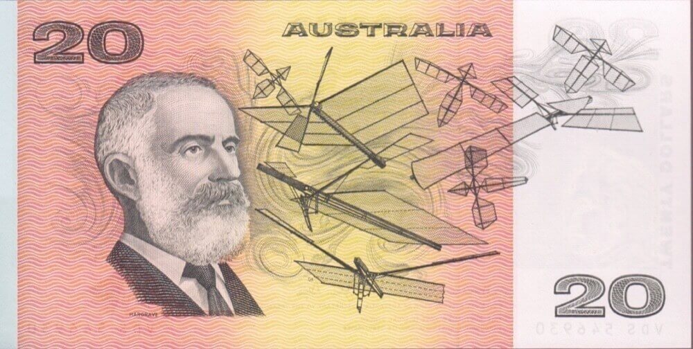 1979 $20 Note OCR-B Serials Side Thread Knight/Stone R407B Uncirculated