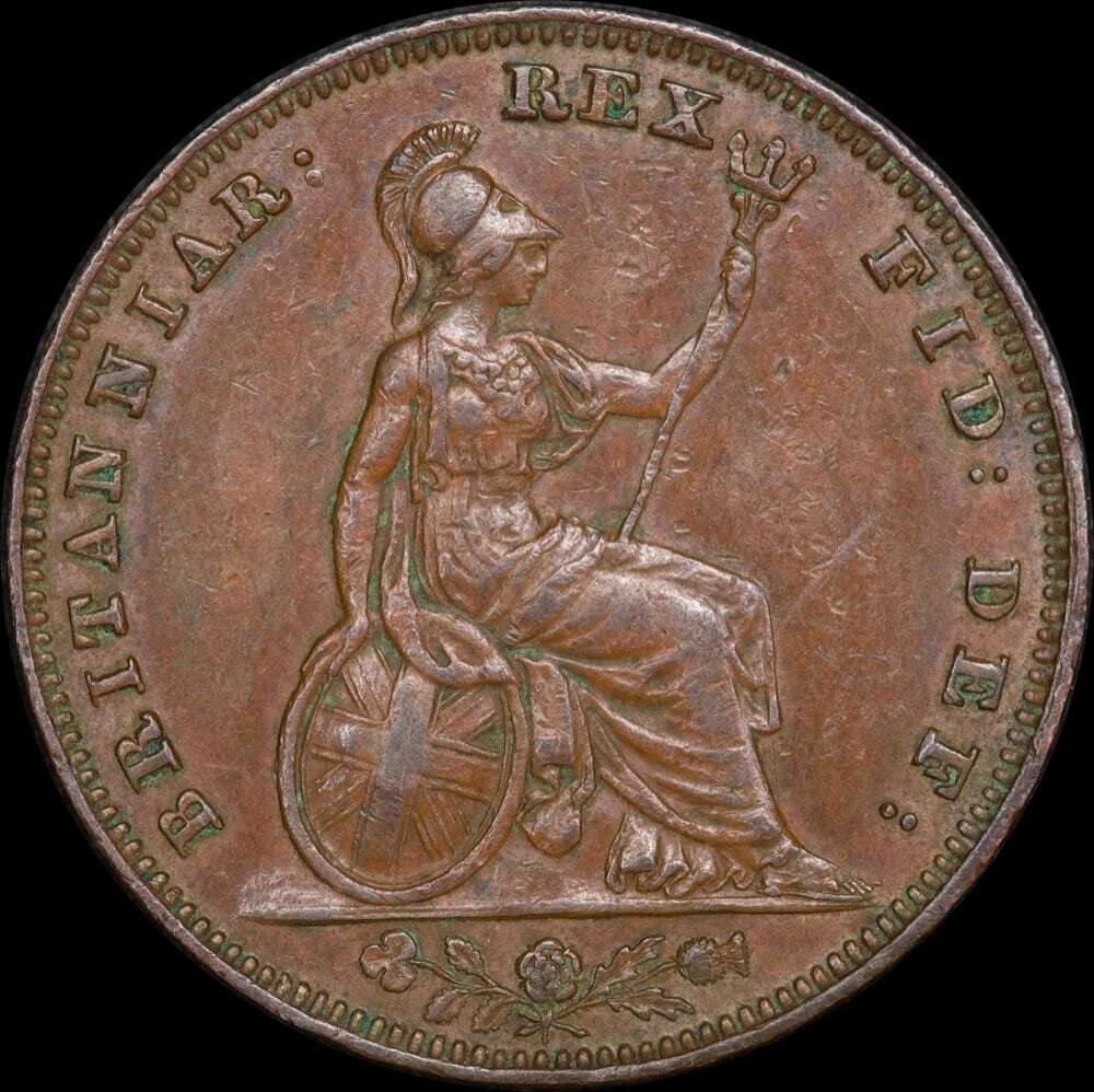 1836 Copper Farthing William IV S#3848 good VF product image