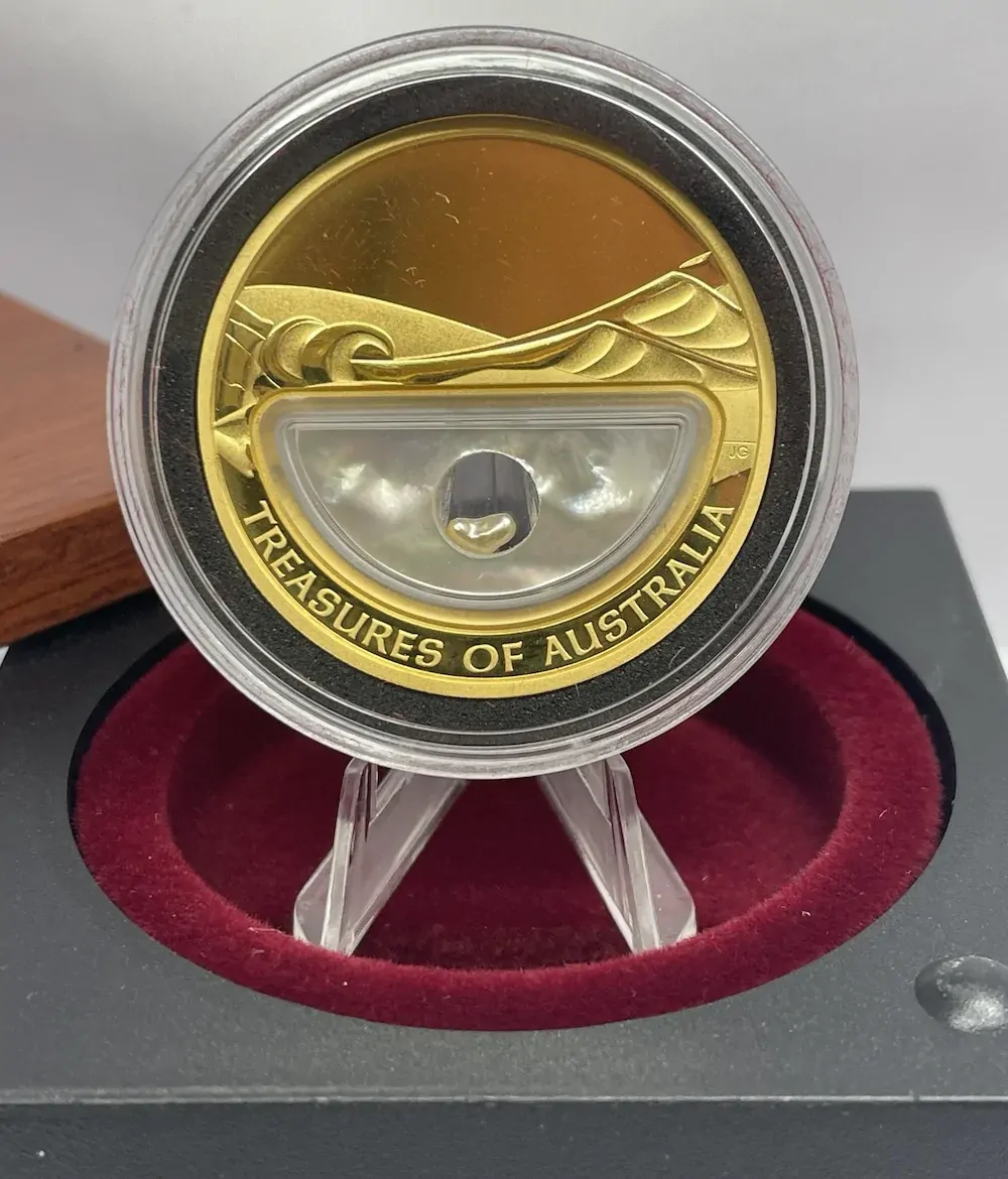2011 Gold 1oz Proof Coin Treasures of Australia Pearls No Lid product image