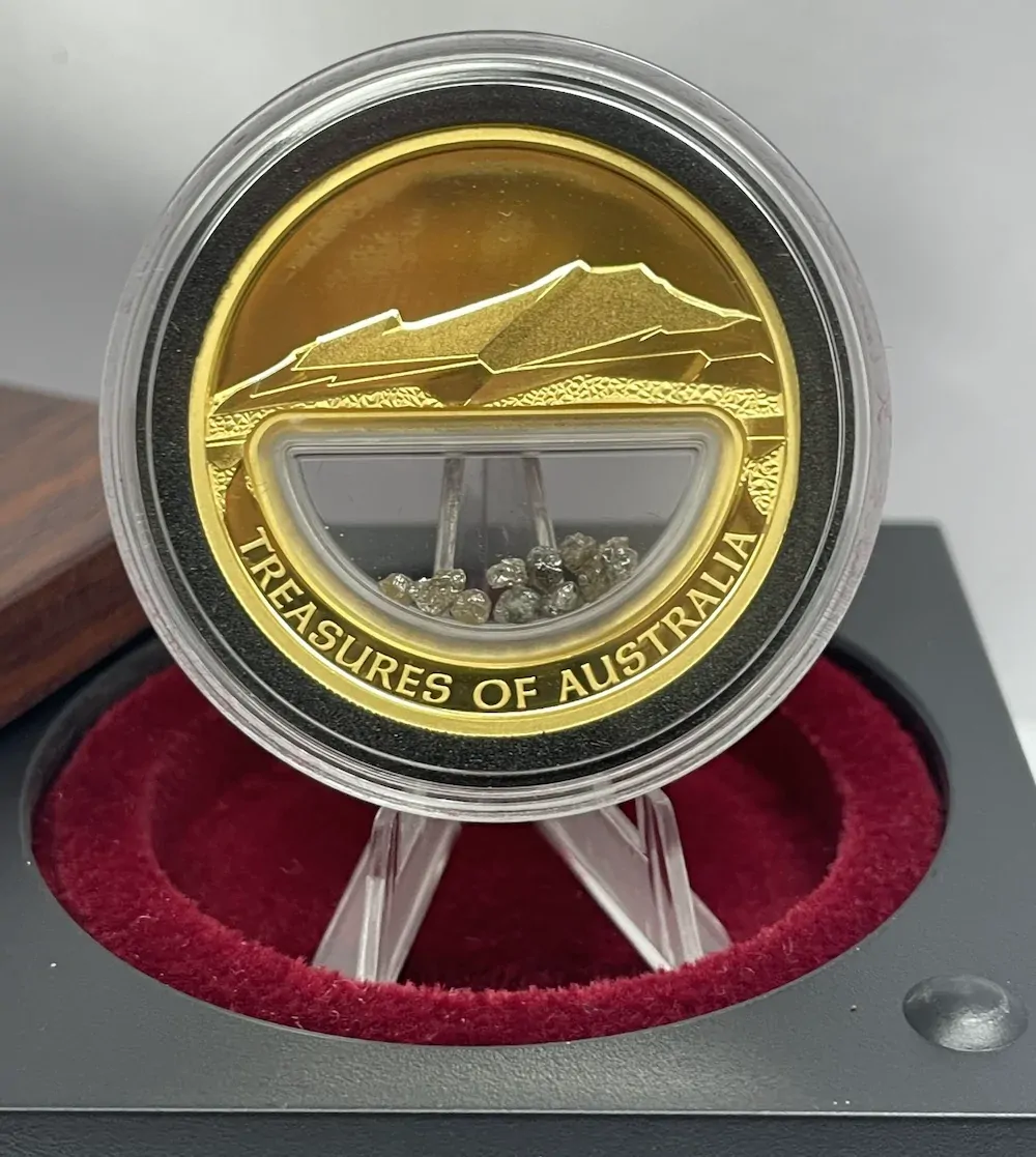 2009 Gold One Ounce Proof Coin Treasures of Australia Diamonds