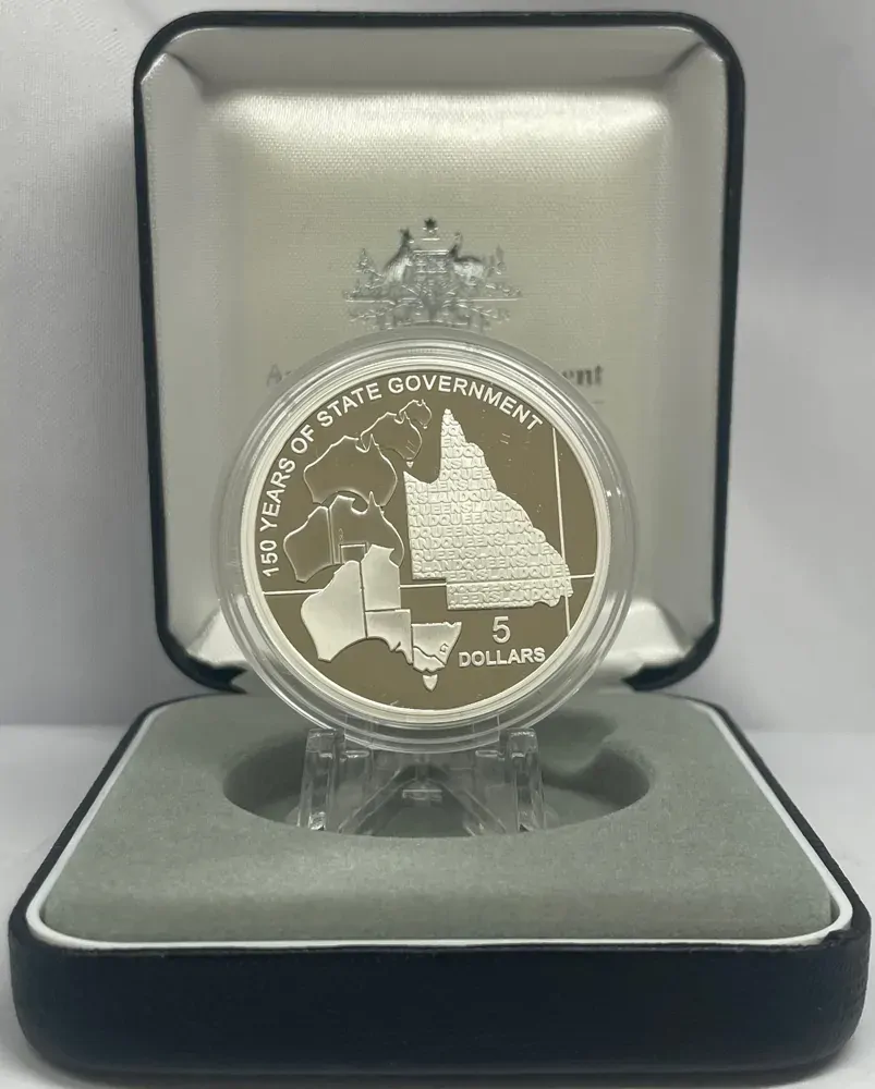 2009 5 Dollar Silver Proof Coin Self Government Queensland