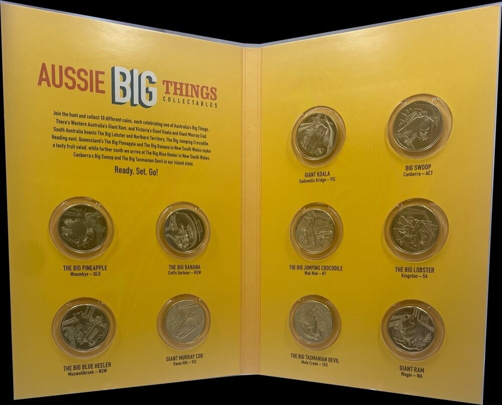 2023 1 Dollar 10 Coin Set Aussie Big Things in Folder product image