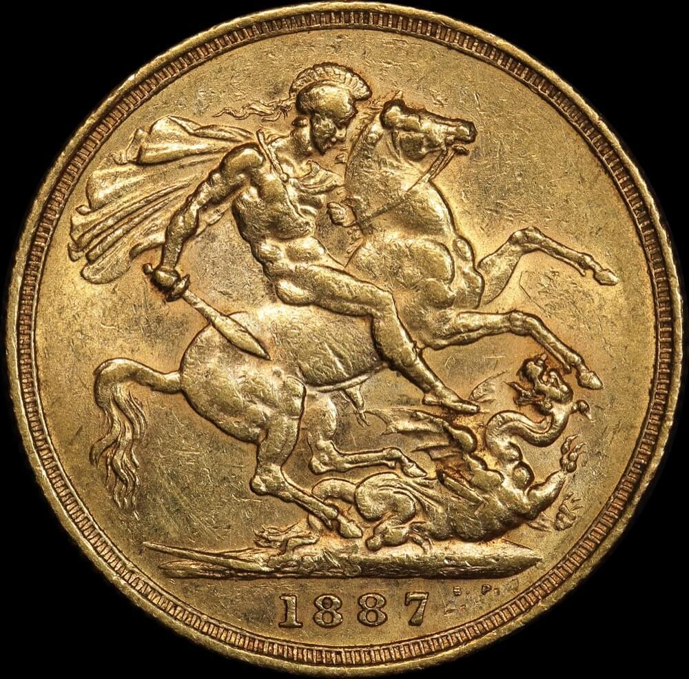 1887 Sydney Jubilee Head Sovereign about VF