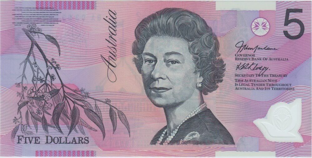 2003 $5 Note McFarlane/Henry BA03 First Prefix R220bF Uncirculated