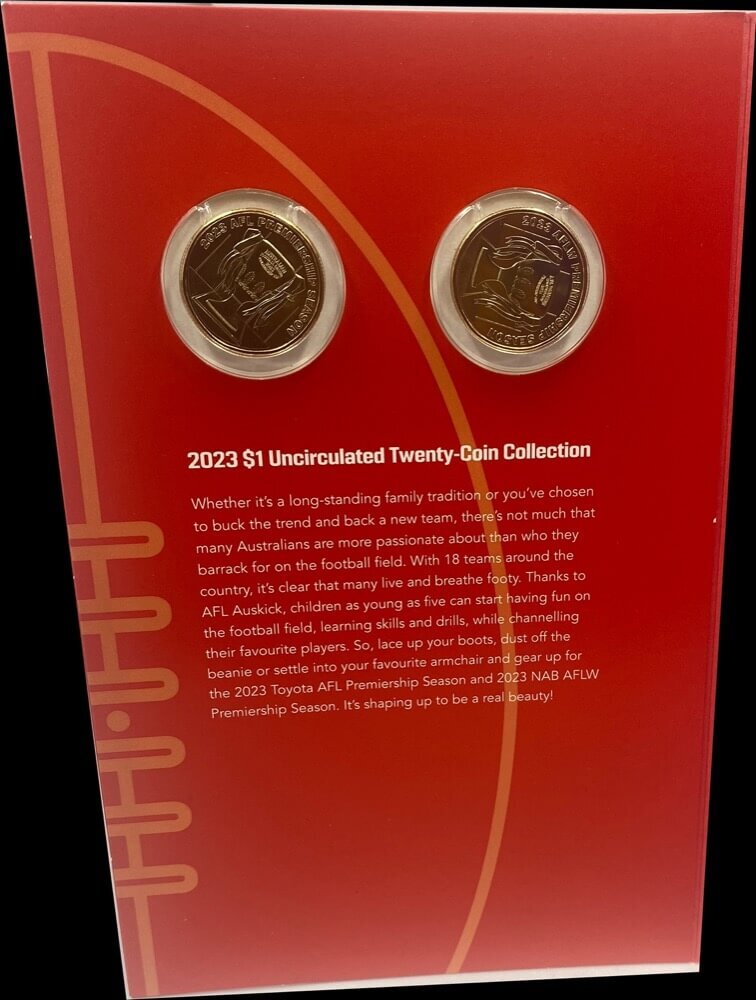 2023 1 Dollar 20 Coin Set in Folder Australian Football League AFL product image