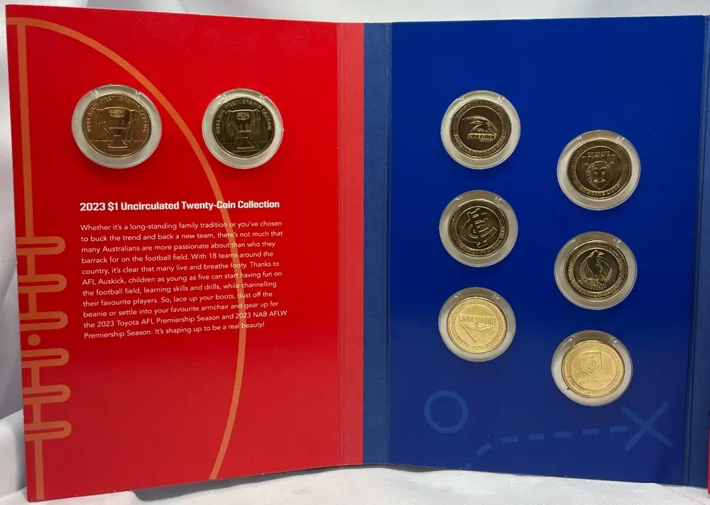 2023 1 Dollar 20 Coin Set in Folder Australian Football League AFL product image