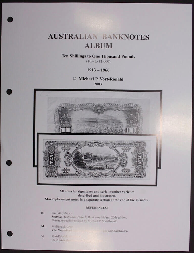 Custom Designed Album for a Complete Set of Australian Pre Decimal Banknotes product image