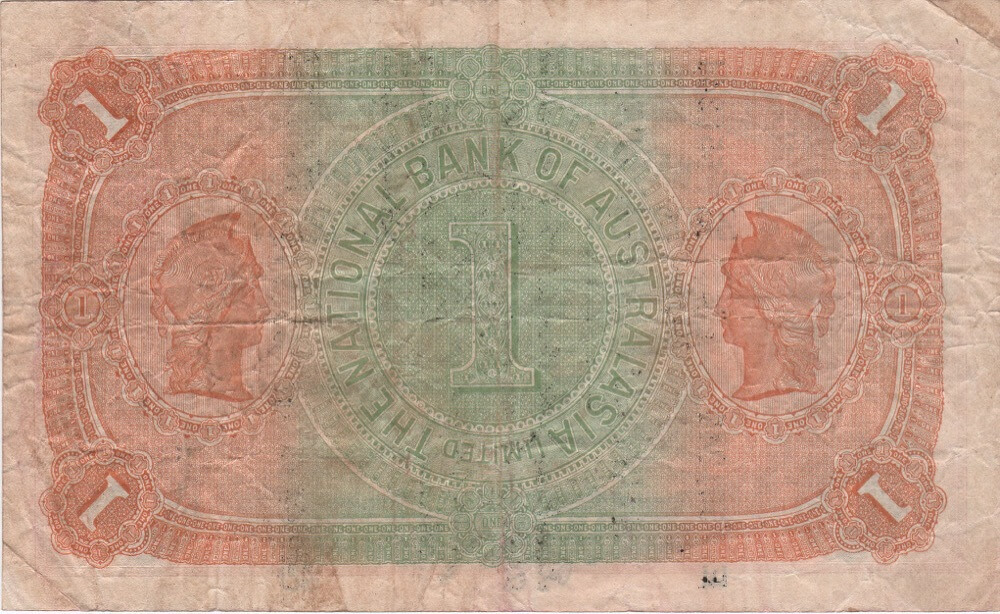 1910 Superscribed ¬£1 Note National Bank of Australasia R#S50 about VF