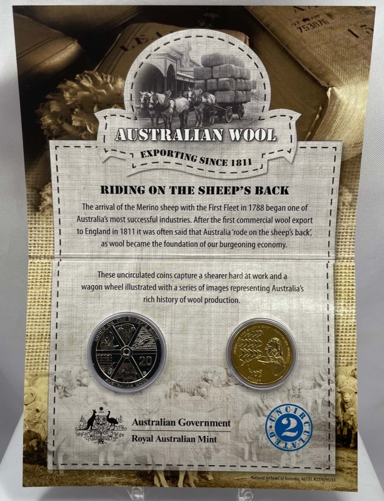 Australia 2011 2 Coin Uncirculated Mint Set Australian Wool product image