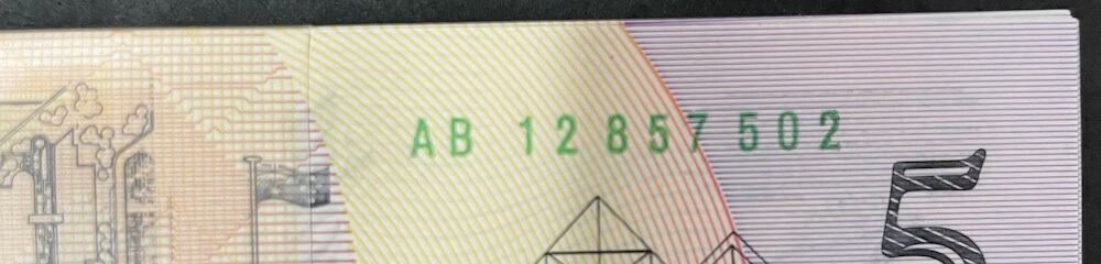 1992 $5 Note Bundle Fraser / Cole R#214 Pale Green Serials Uncirculated