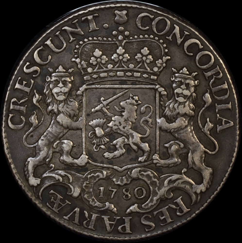 Netherlands (Overyssel) 1734 Silver Ducaton / Rider KM#80 good VF