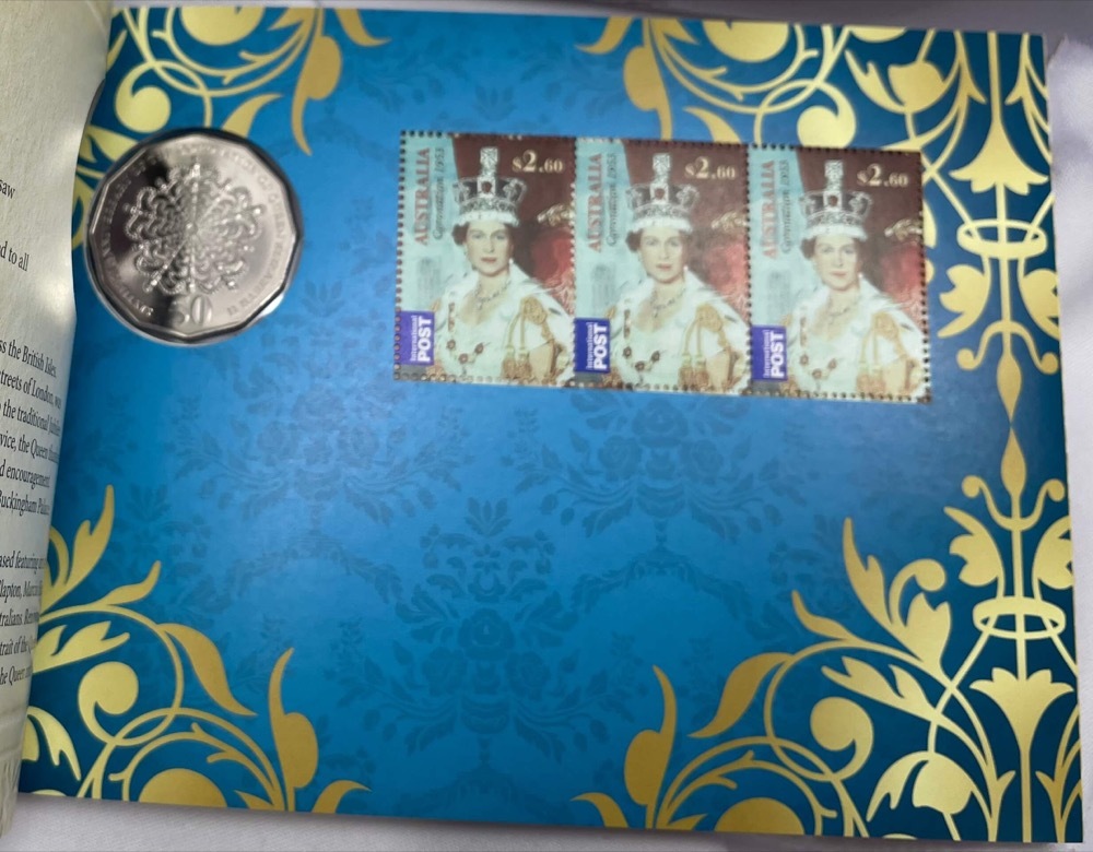 2013 50 Cent Coin in Stamp Book - Royal Jubilees