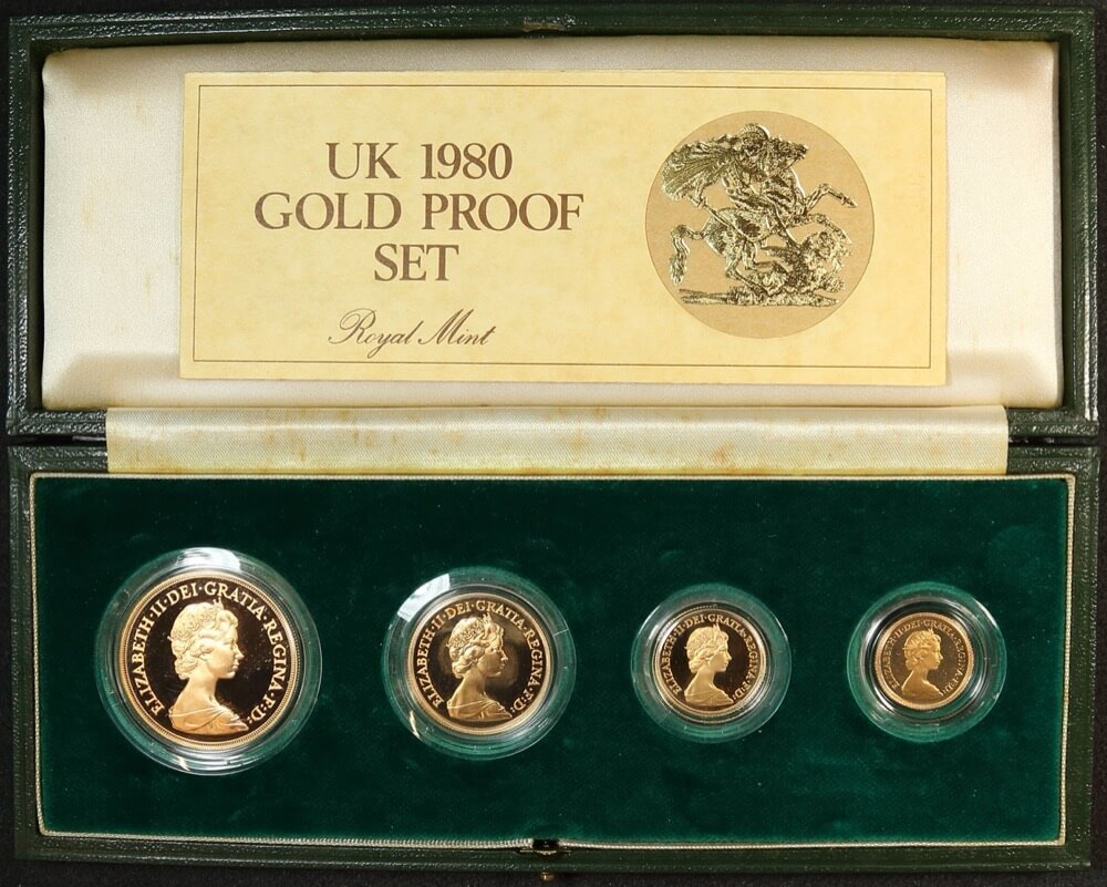 1980 Gold Four Coin Proof Sovereign Set (5, 2, 1 and 1/2) product image