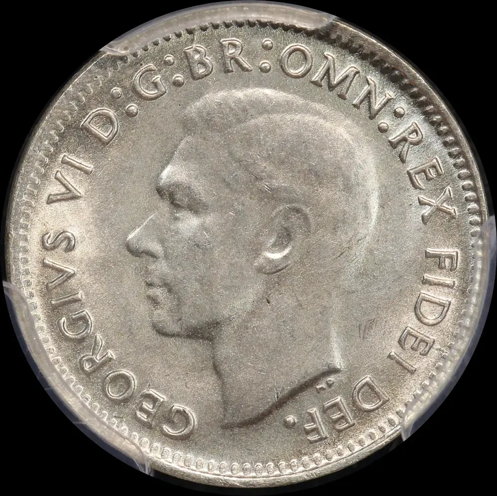 1951 Threepence Gem Unc (PCGS MS65)