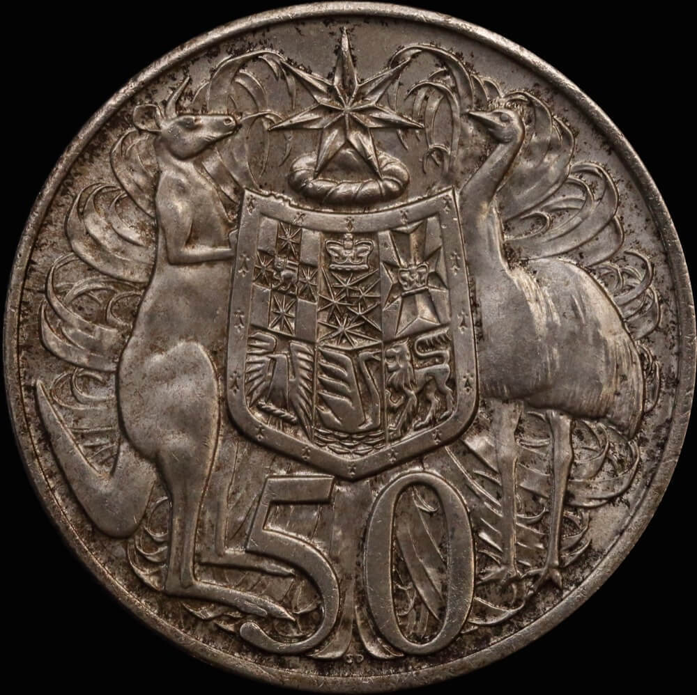 Bag Of 50 Australian 1966 Round 50c Aussie Junk Silver product image