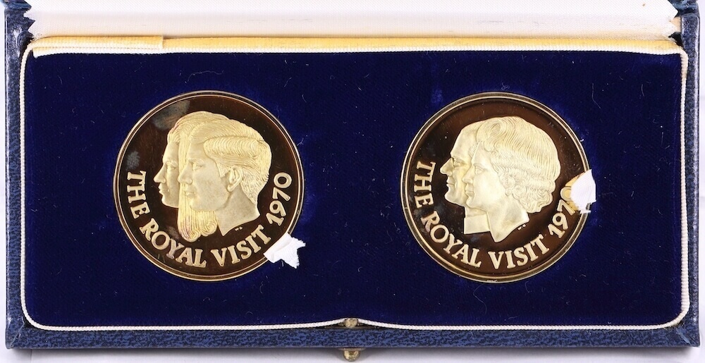 1970 Matthey Garrett Gold Medal Pair - Royal Visit