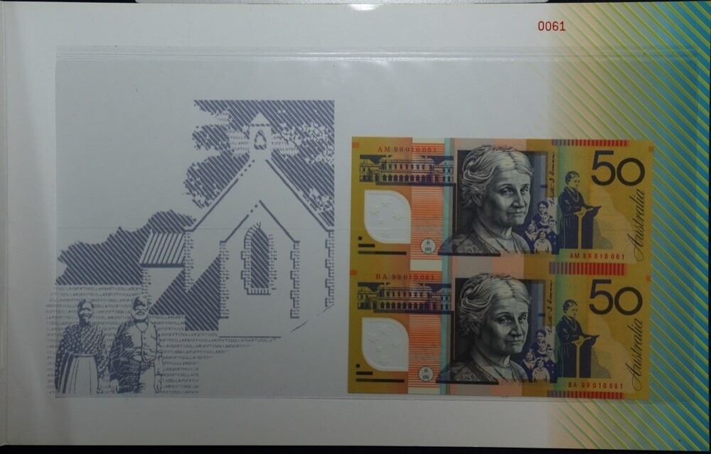 1999 Fifty Dollar Uncut Vertical Pair Deluxe Red Serials