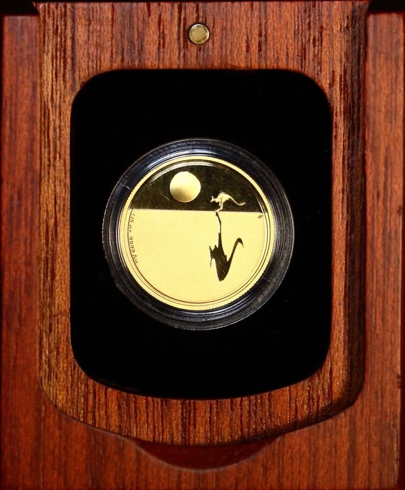 2012 $25 Gold Proof Coin Kangaroo at Sunset