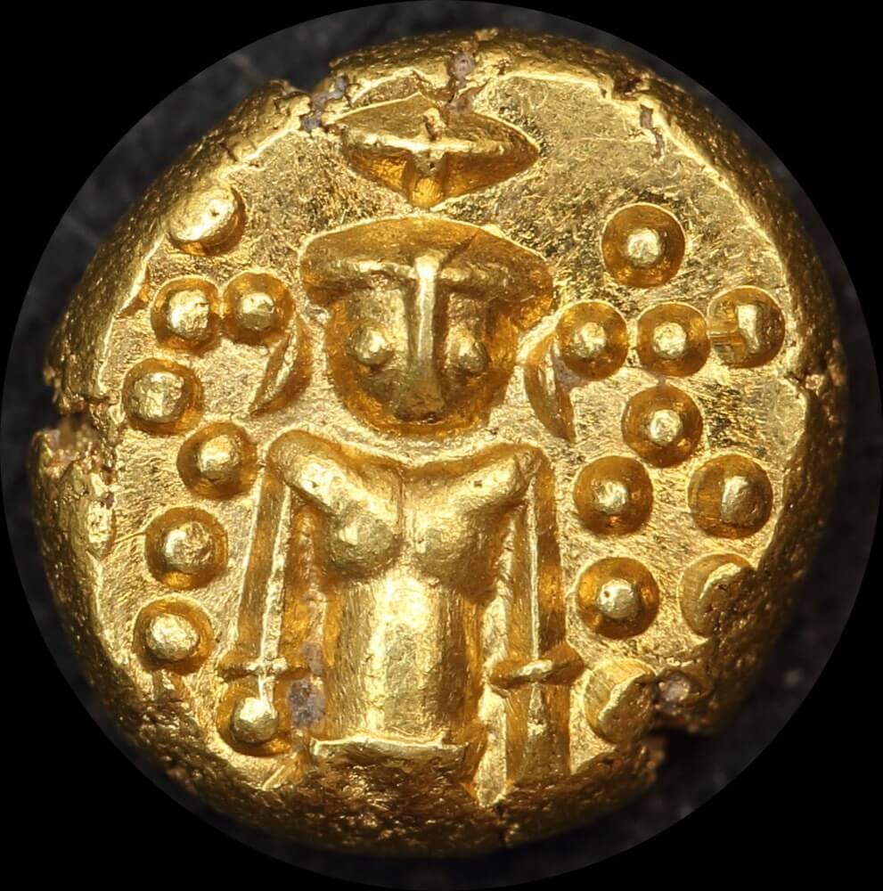 India (British EIC - Madras) 1740~1807 Gold Star Pagoda KM# 303 good EF