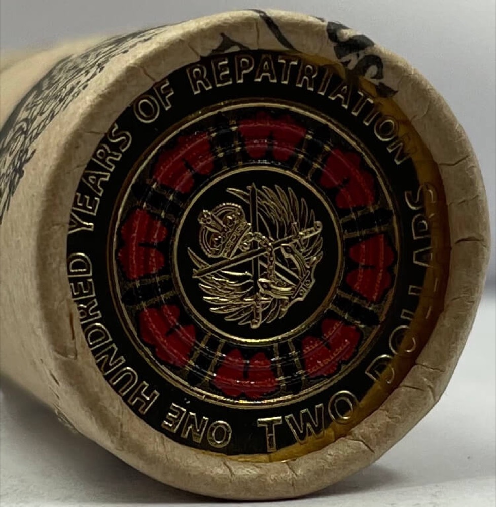 2019 $2 RAM Roll Coloured Repatriation Centenary Heads/Tails