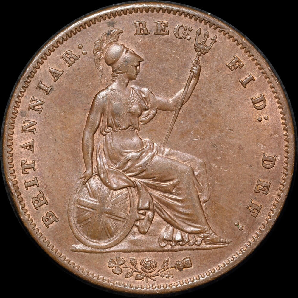 1858 Copper Penny Victoria S#3948 about Unc product image