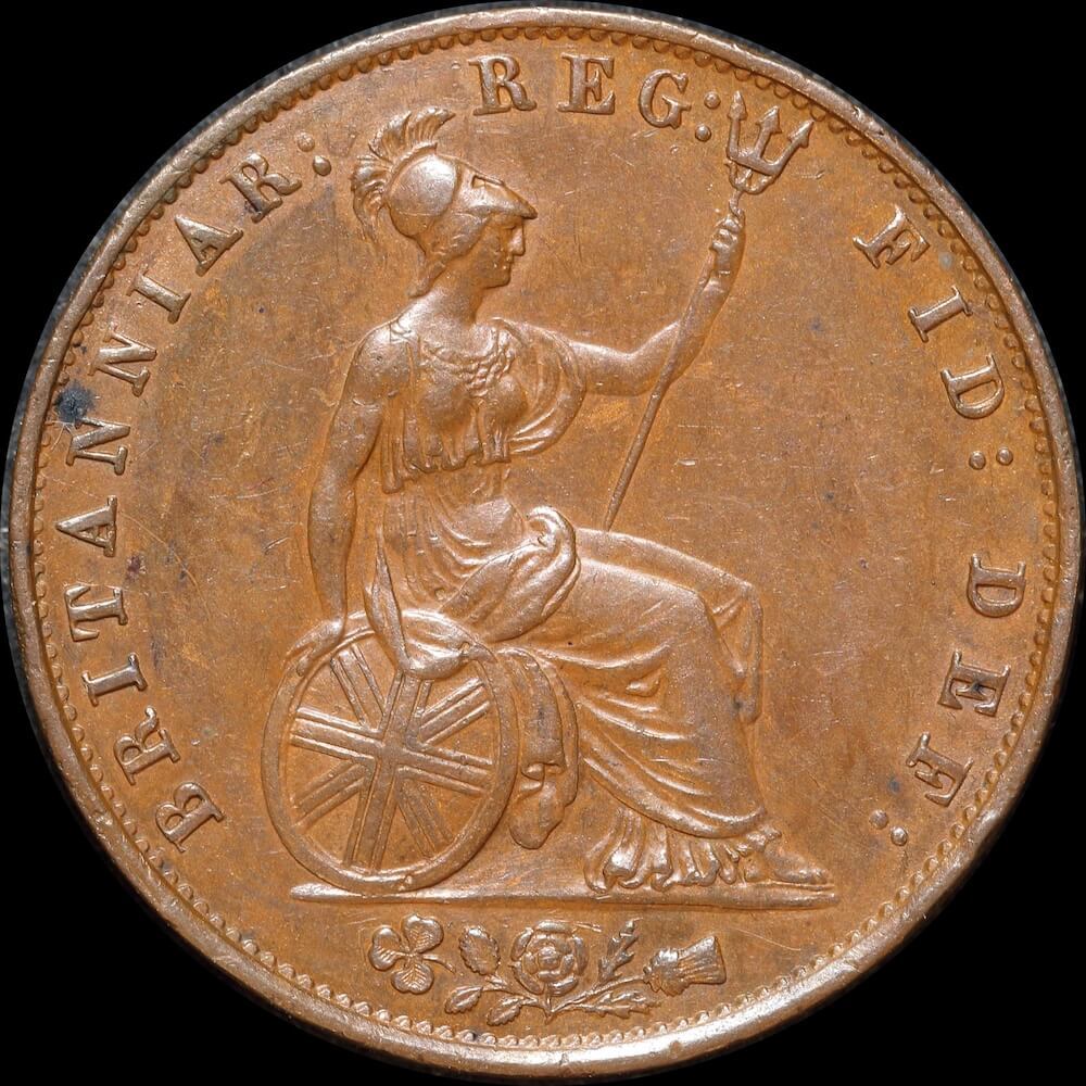 1854 Copper Halfpenny Victoria S#3949 good EF product image