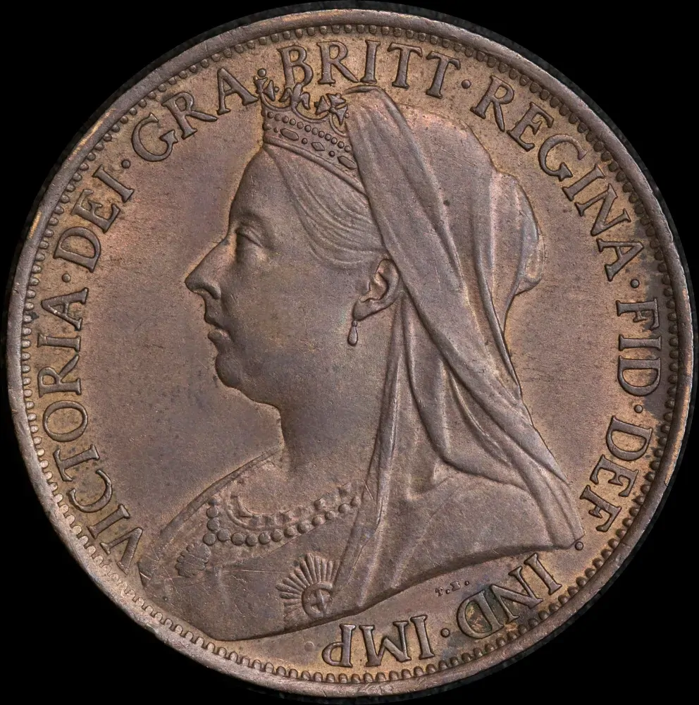 1899 Copper Penny Victoria S#3961 Uncirculated