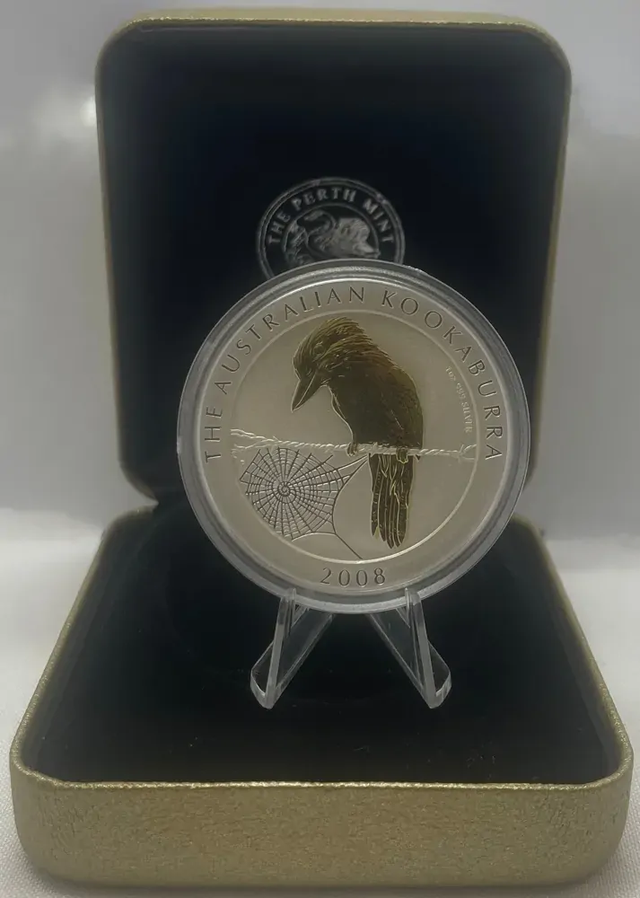 2008 Silver 1oz Gilded Coin Kookaburra ANDA Show Special
