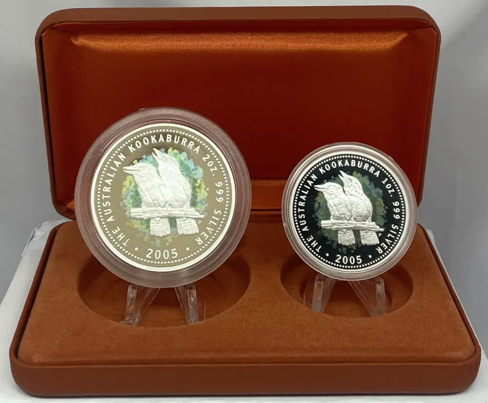 2005 Silver Two Coin Proof Set Kookaburras