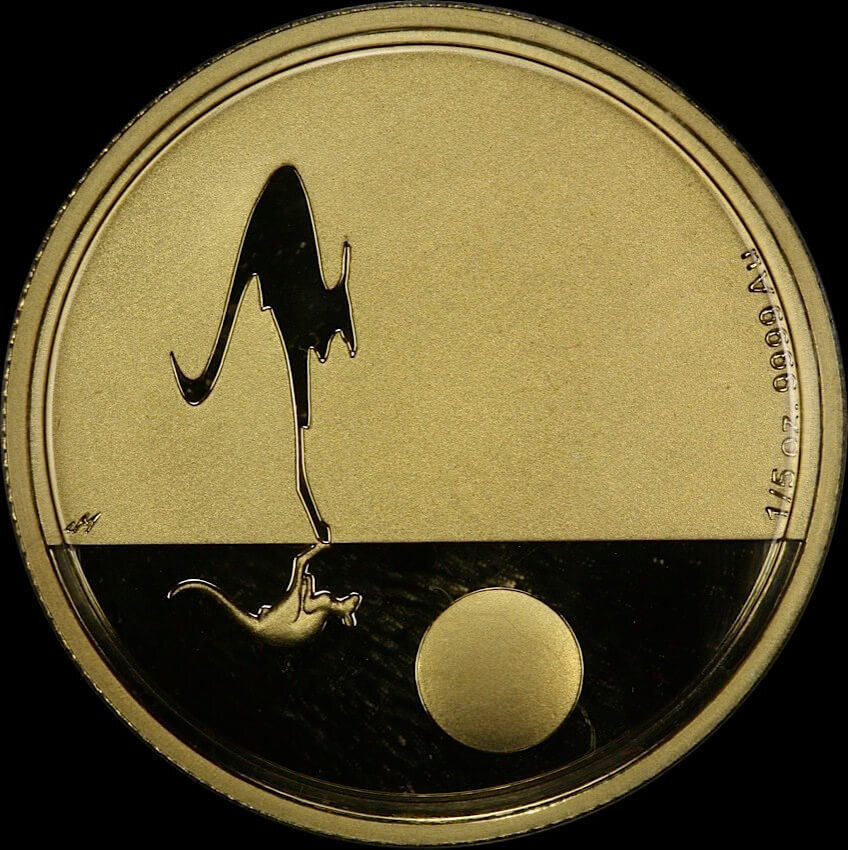 2013 $25 Gold Proof Coin Kangaroo at Sunset