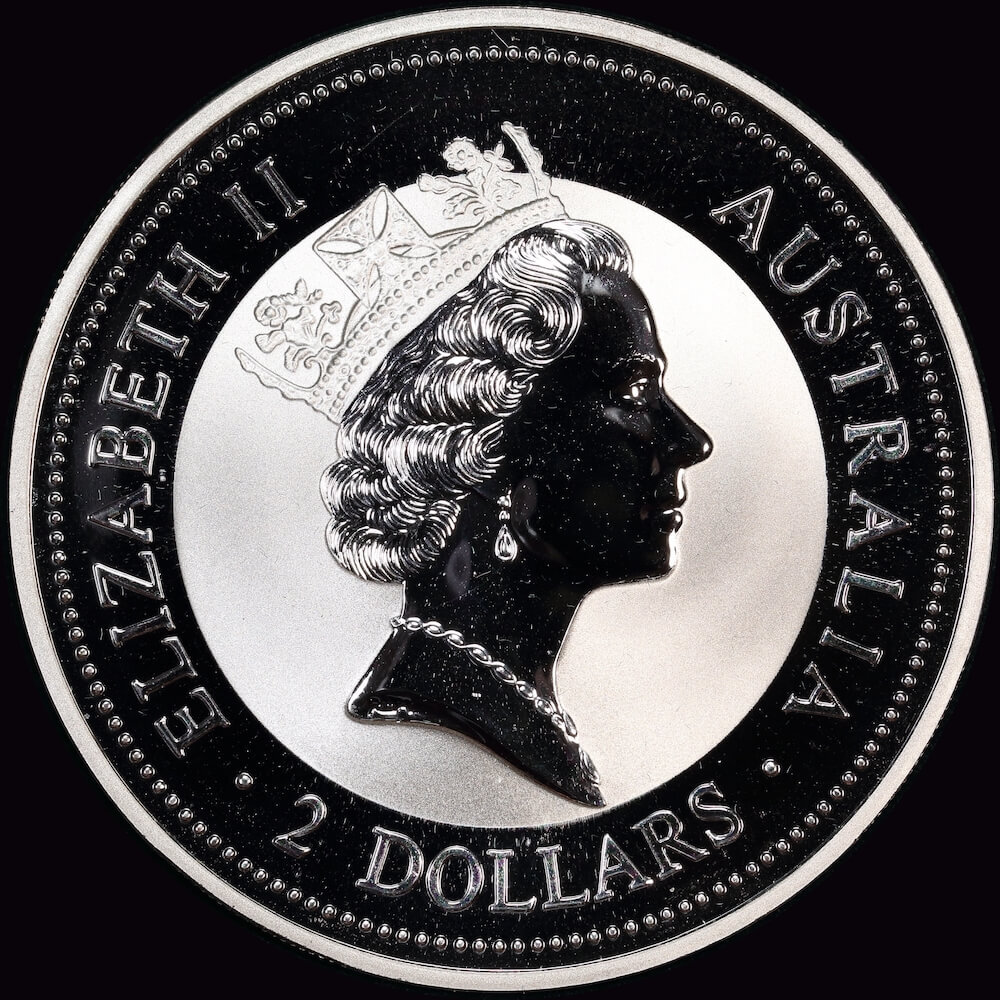 1997 Silver Two Ounce Kookaburra Specimen Coin product image