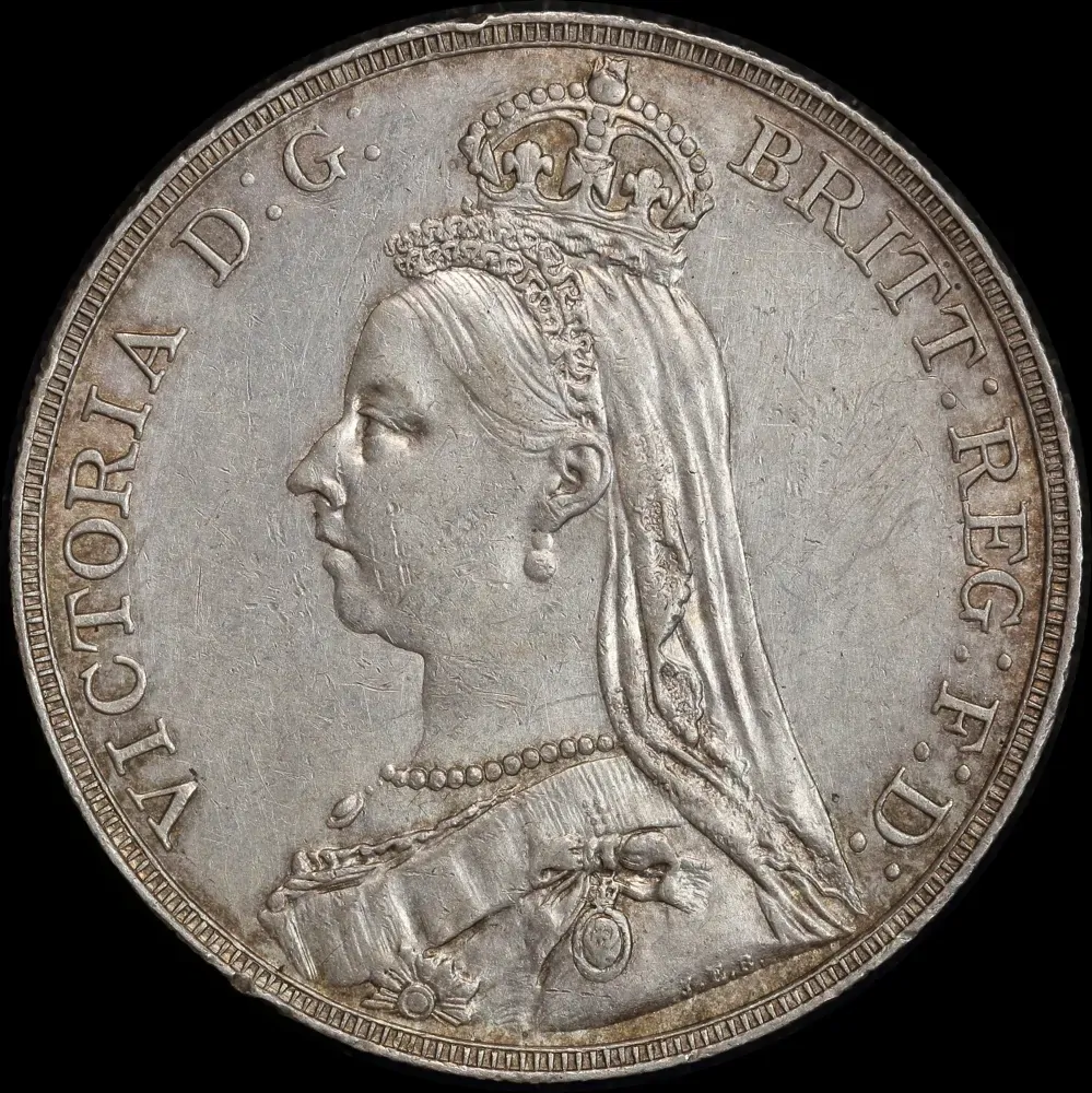 1888 Silver Crown Victoria S#3921 good EF