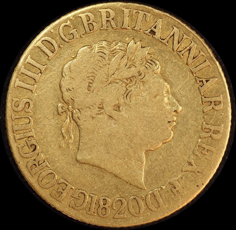1820 Gold Sovereign George III Open 2 S#3785C Very Good product image