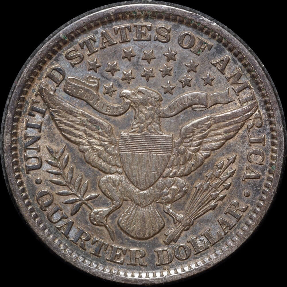USA 1892 Silver Quarter - Barber good EF product image