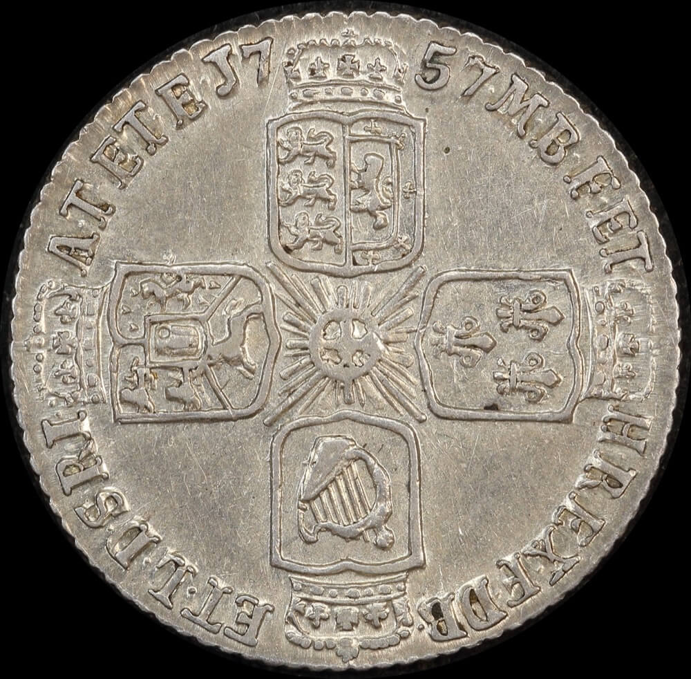 1757 Silver Sixpence George II S#3711 Extremely Fine product image