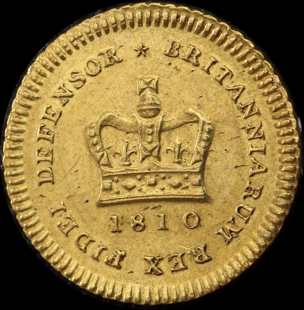 1810 Gold Third Guinea George III S#3740 good EF product image