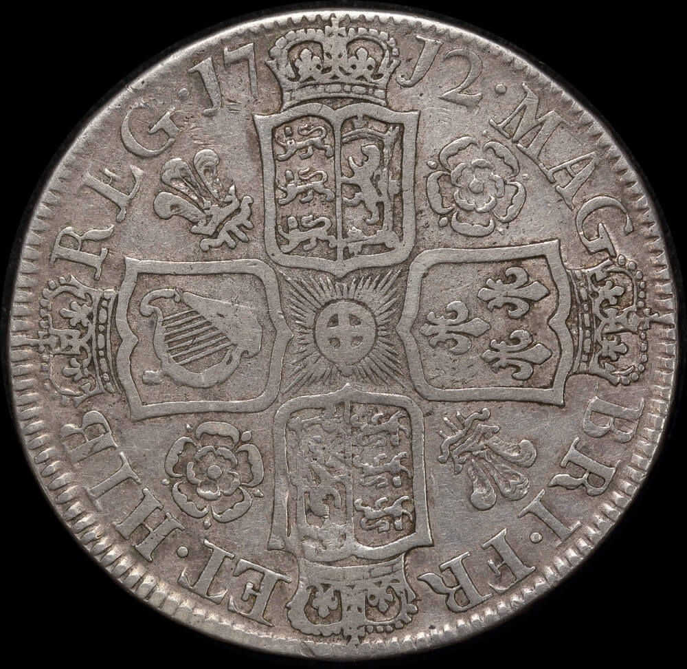 1712 Silver Half Crown Anne S#3607 Good Fine product image