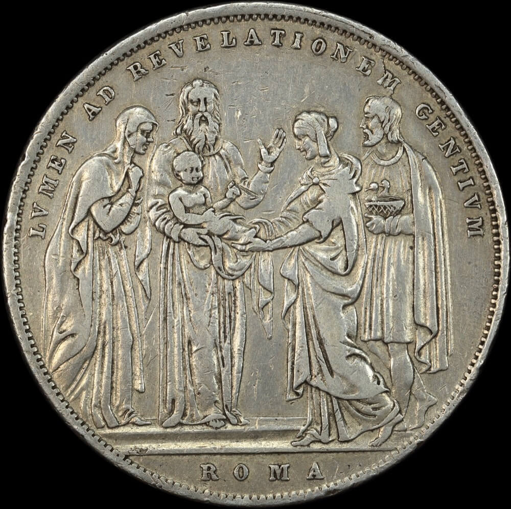 Italy (Papal States) 1831-IR Silver Scudo KM# 1315.1 good VF product image