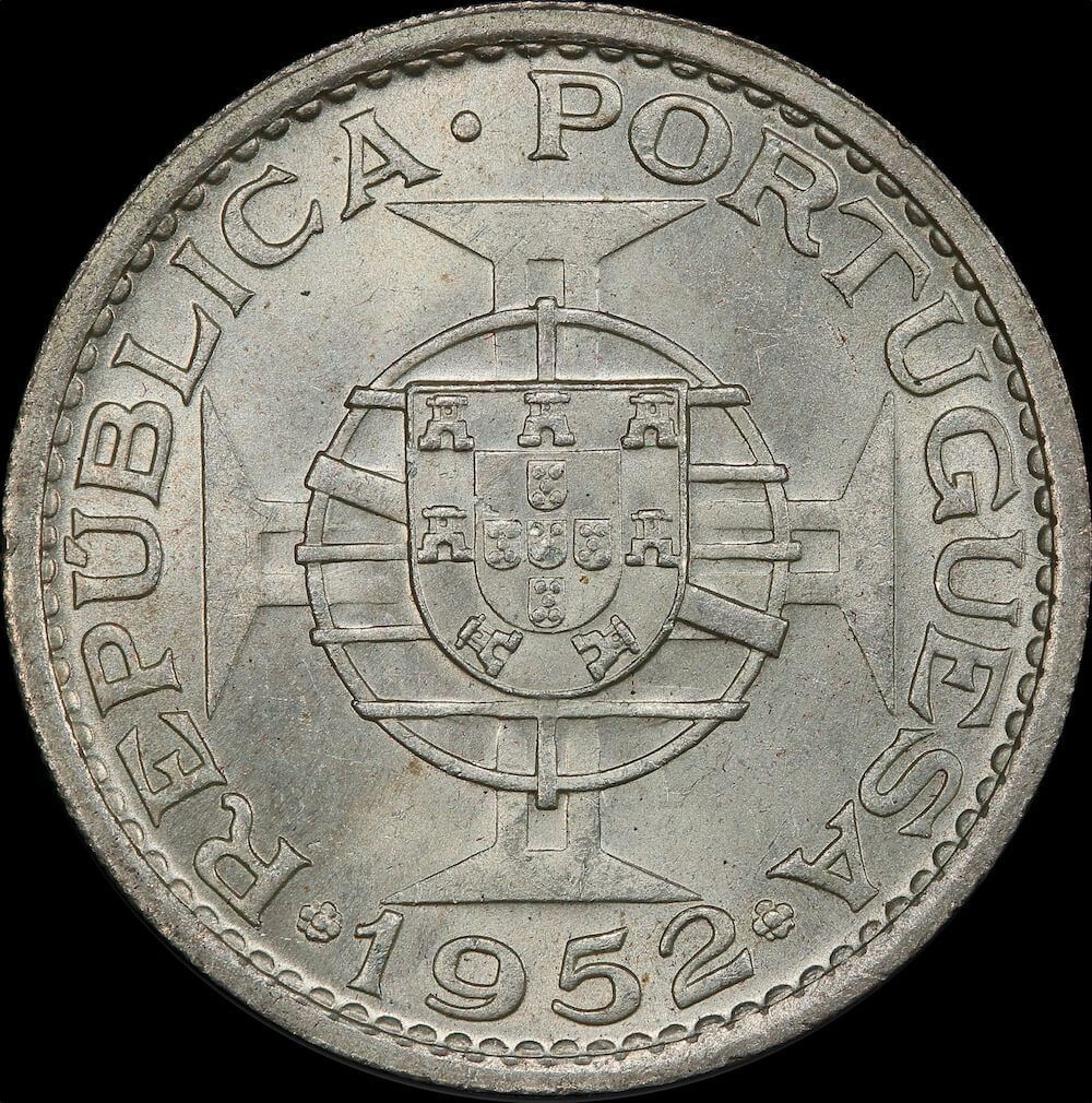 Macau 1952 Silver 5 Patacas KM# 5 PCGS MS64 product image